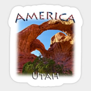 America - Utah - Double Arch day Sticker